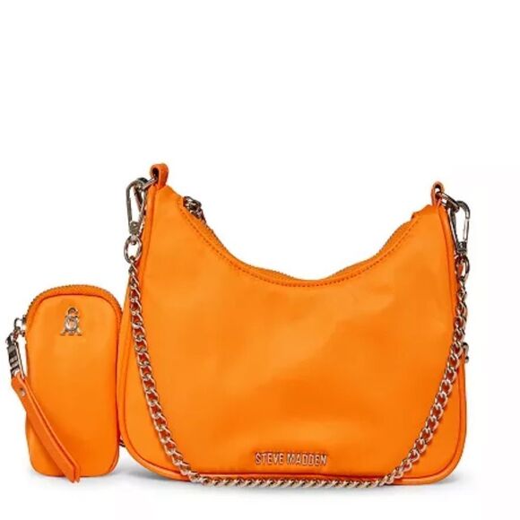 NWT Steve Madden Crossbody Bag w/ Airpod Pouch - Orange - Picture 1 of 17